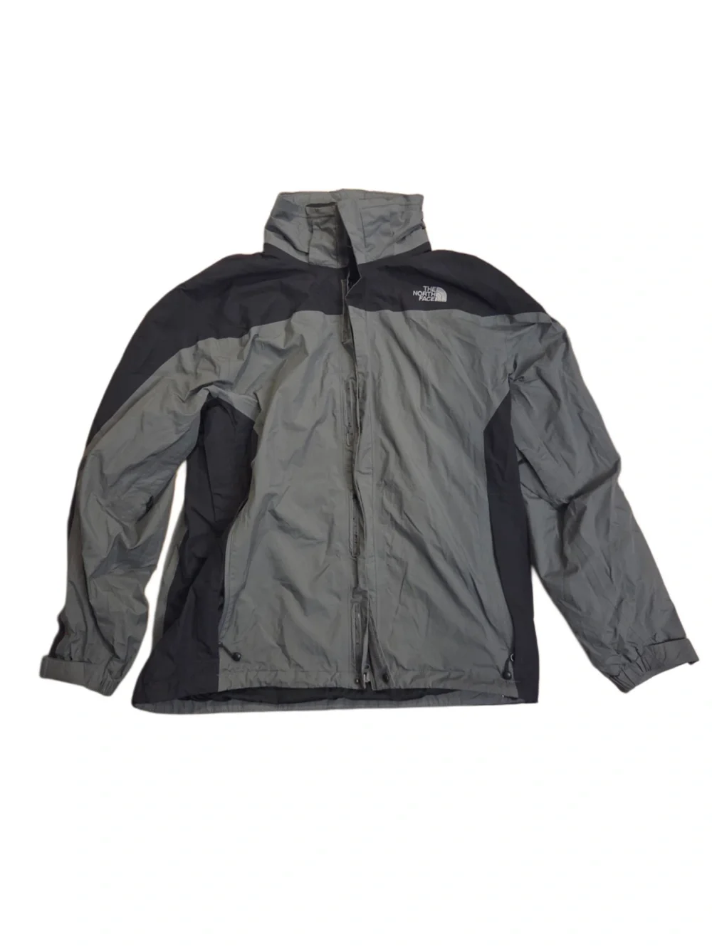 The North Face Gray and Black Men's Rain Jacket
